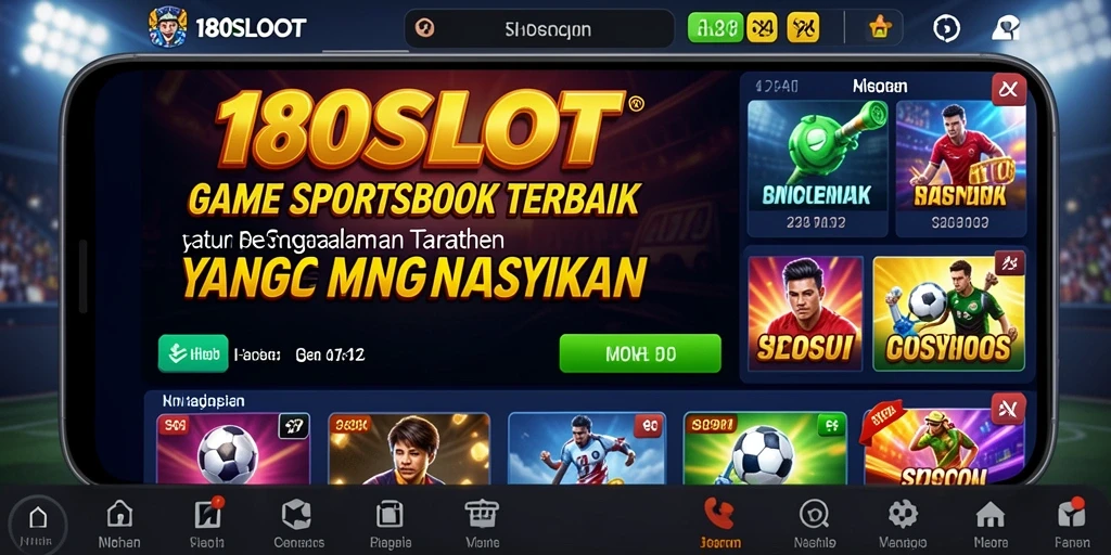Screenshot utama 180SLOT menampilkan momen seru dalam taruhan olahraga.