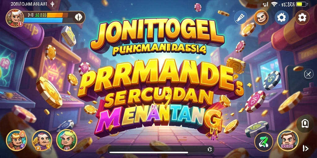 Tampilan gameplay JONITOGEL dengan suasana Arcade yang menyenangkan.