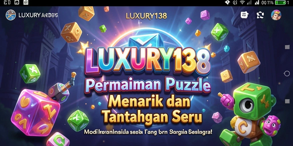 Tampilan gameplay puzzle LUXURY138 yang penuh warna dan menarik.