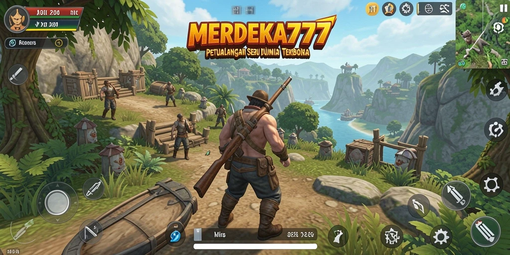 Tampilan gameplay MERDEKA777 yang penuh aksi di dunia terbuka.