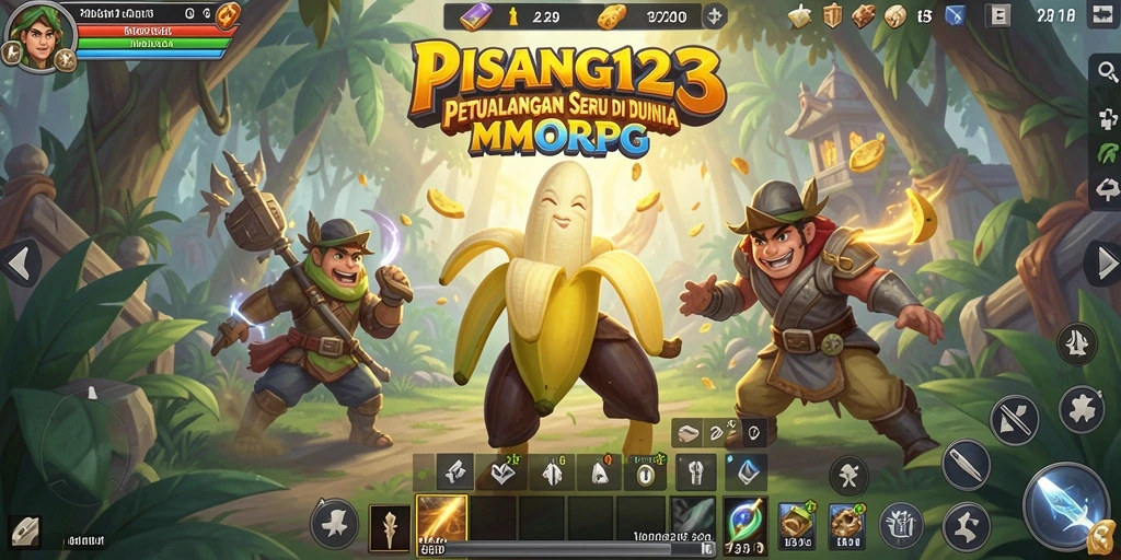 Tampilan seru gameplay PISANG123 dengan aksi multiplayer.