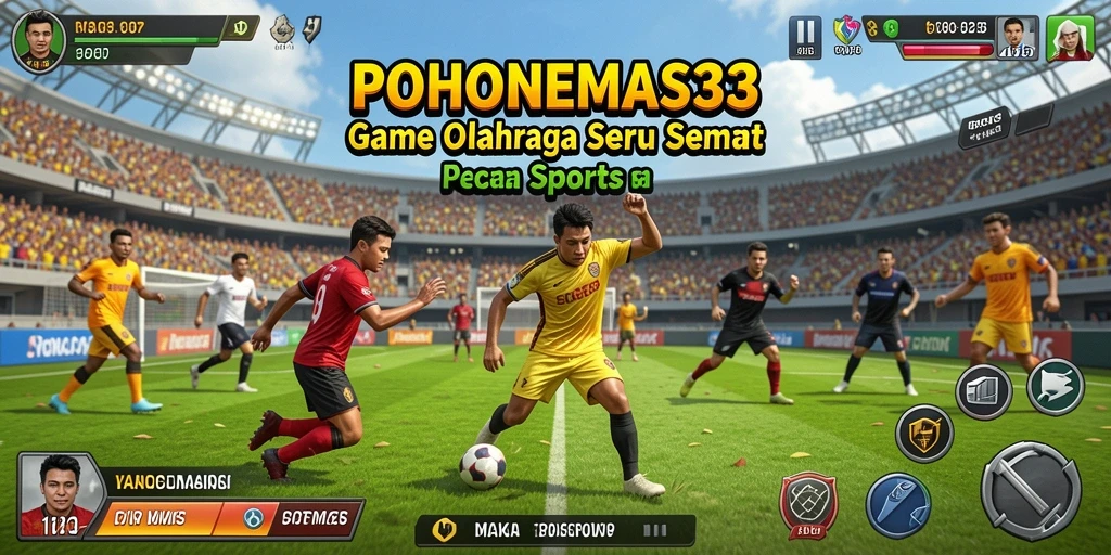 Screenshot dari gameplay seru di POHONEMAS33 menunjukkan aksi olahraga yang menarik.