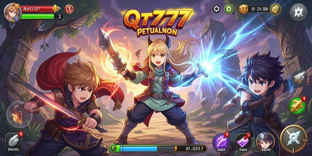 Tampilan sedang dalam aksi pertempuran seru di QT777.