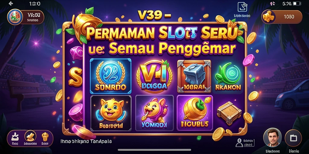 Tampilan menarik dari gameplay Slot V39 yang penuh warna.